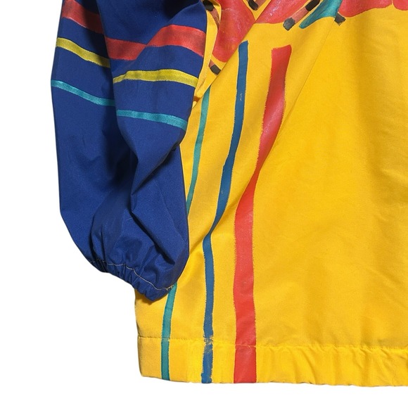 Ann Original Seattle Men's Jacket Hooded 80s Hand Painted Abstract OSA Oversized - Picture 9 of 14